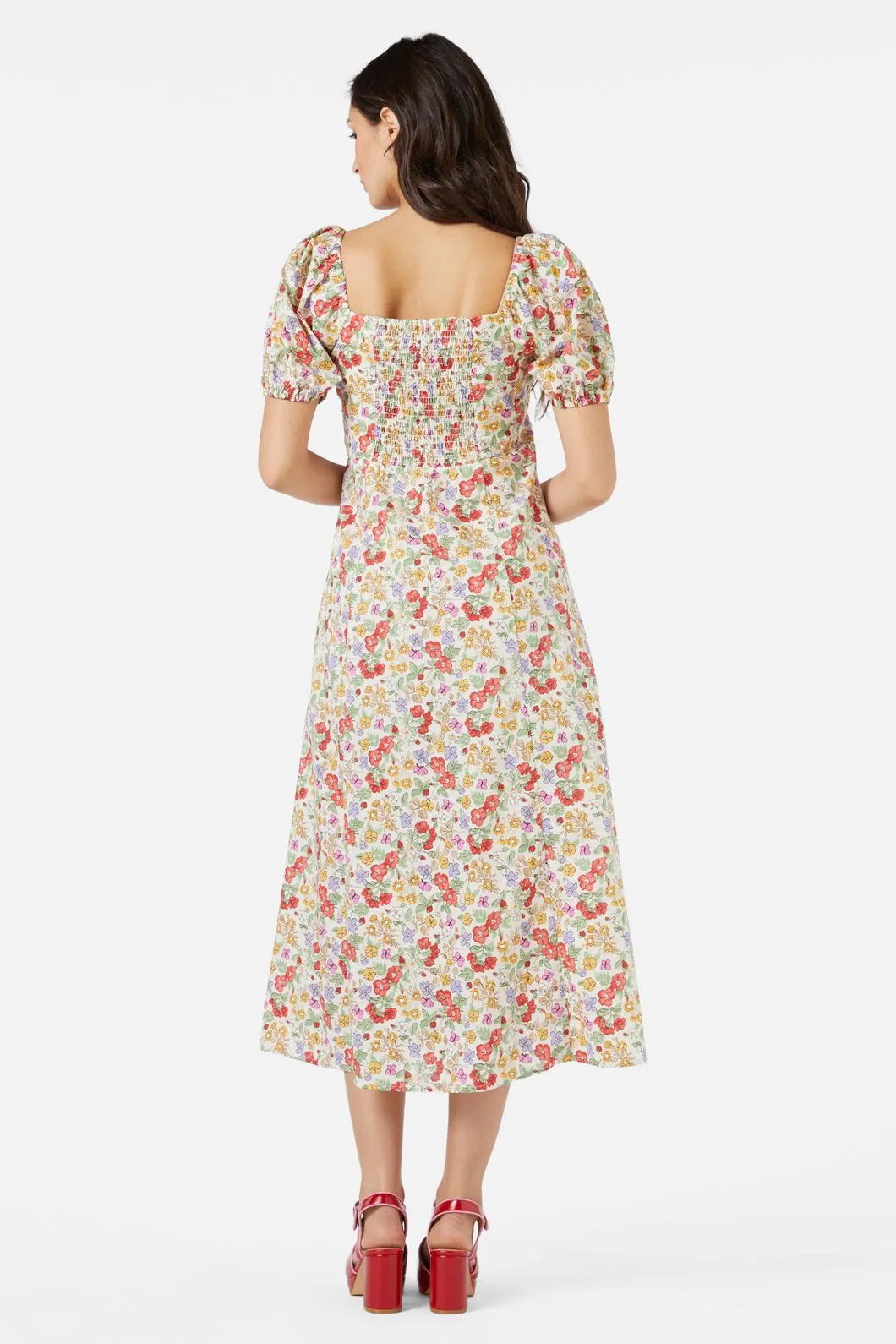 Ella Flora Midi Dress