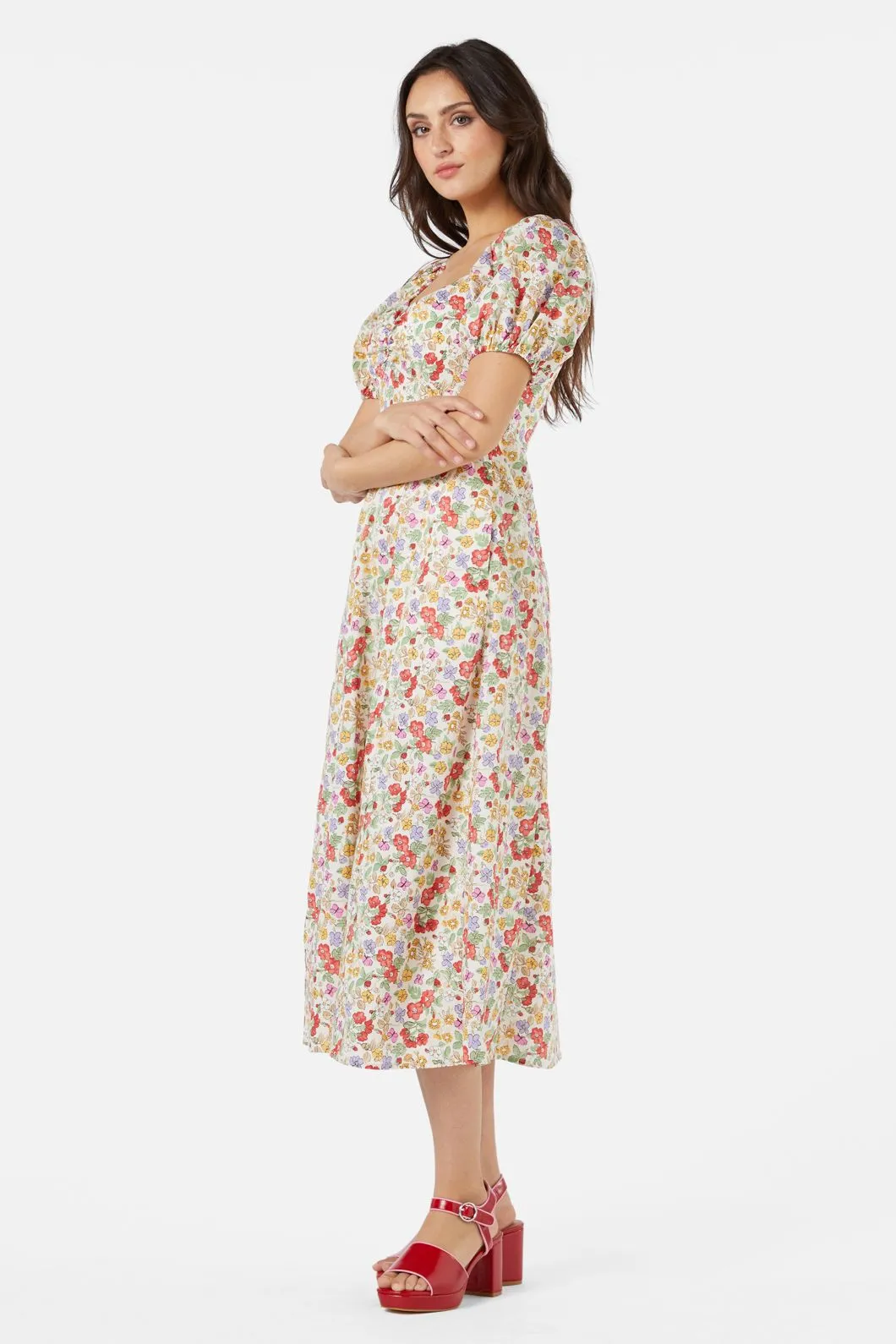 Ella Flora Midi Dress