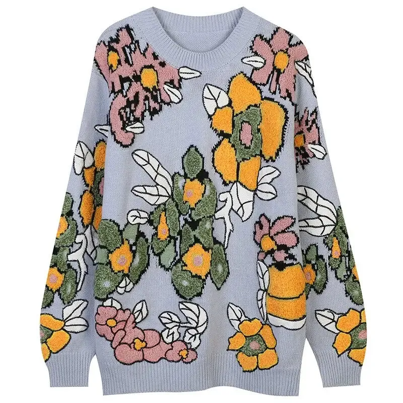 Embroidery Floral Sweater