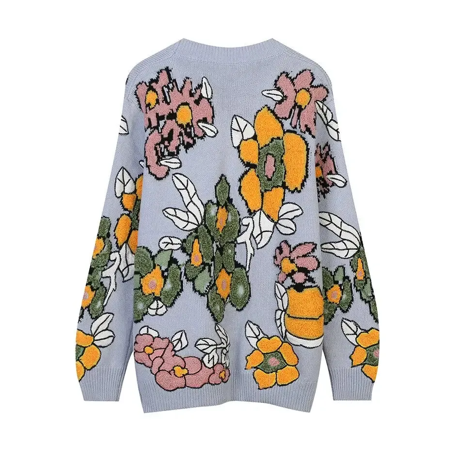 Embroidery Floral Sweater