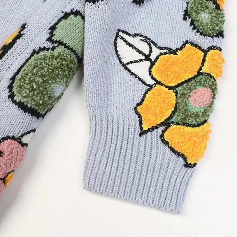 Embroidery Floral Sweater