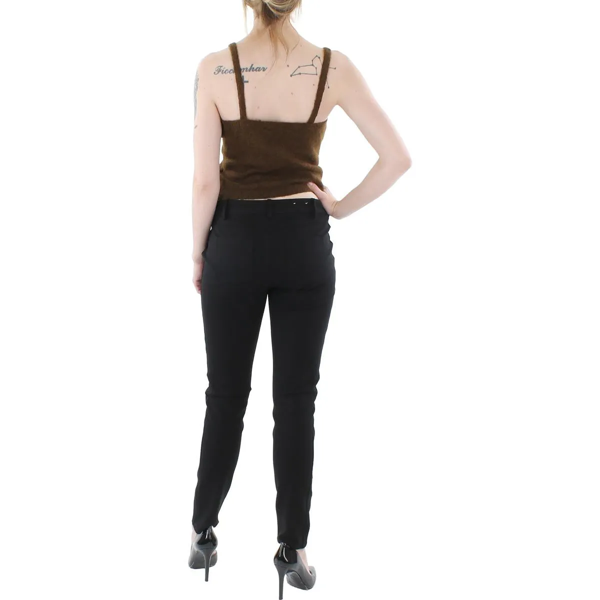 Endless Rose Womens English Factory Crop Knit Tank Top Sweater