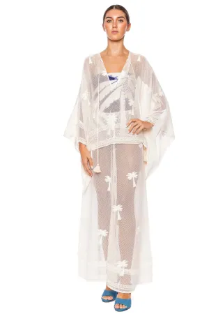 Fair Winds Embroidered Cotton Midi Skirt