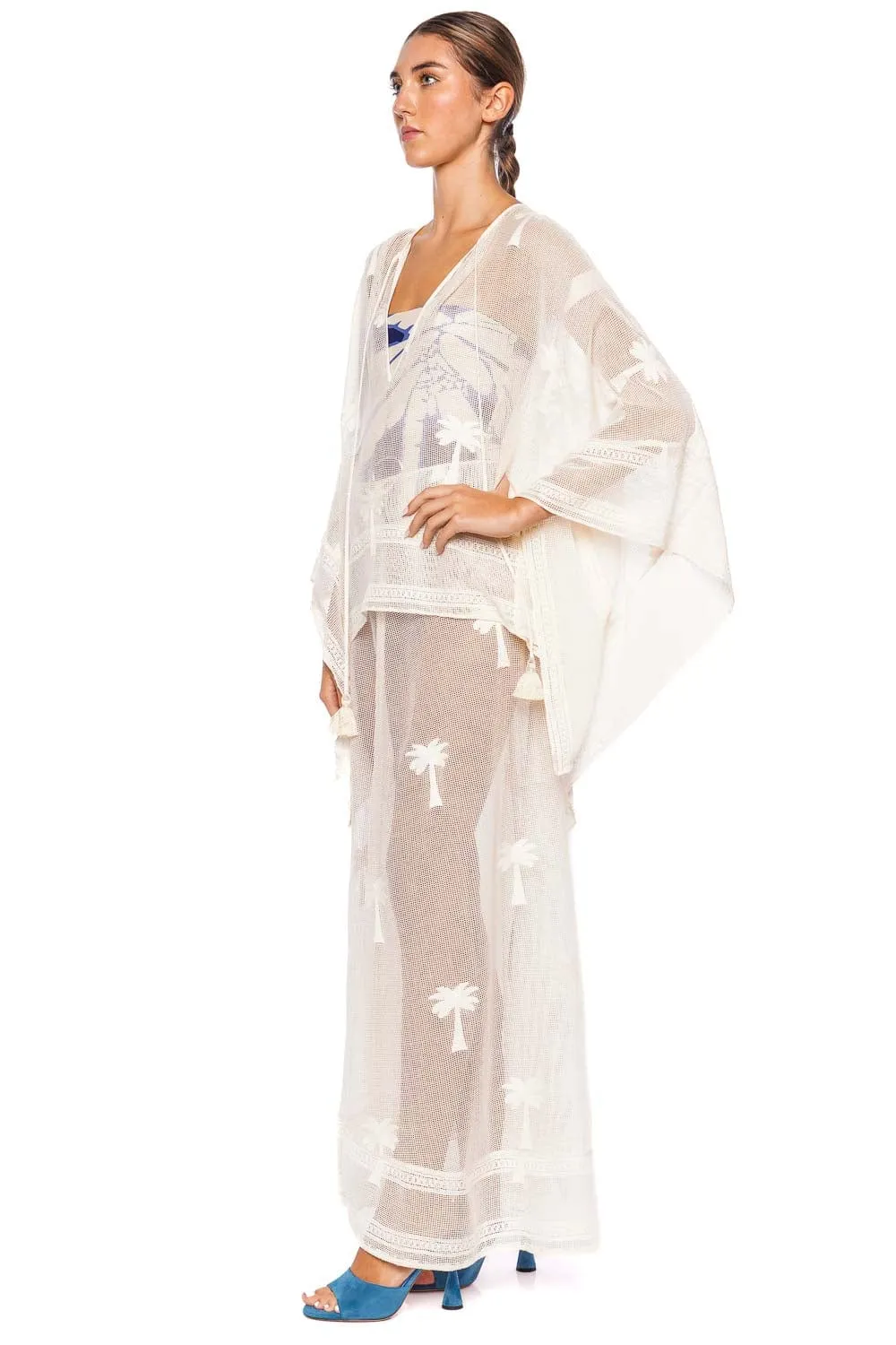 Fair Winds Embroidered Cotton Midi Skirt