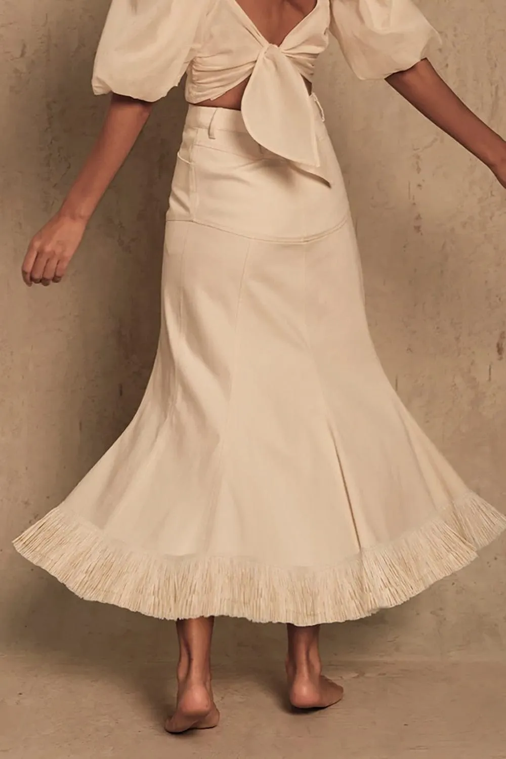 Farol Midi Skirt