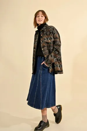 *FINAL SALE* Molly Bracken Denim Midi Skirt