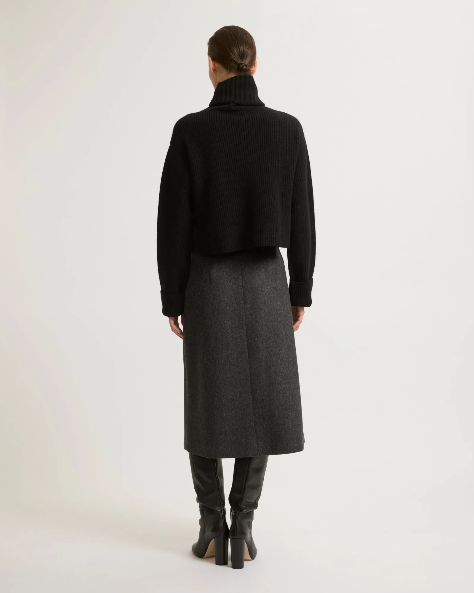 Flannel wrap skirt