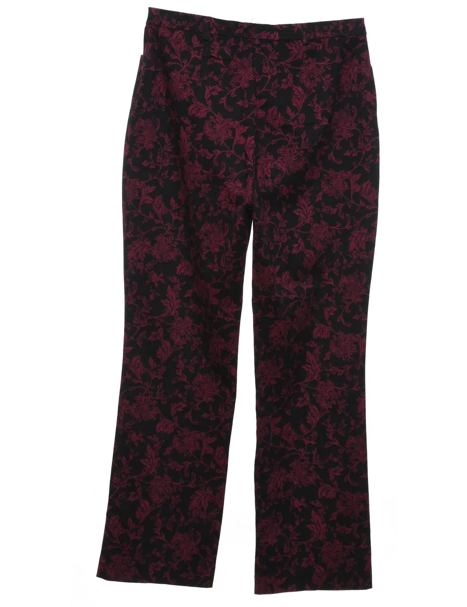 Floral Print Trousers - W31 L30