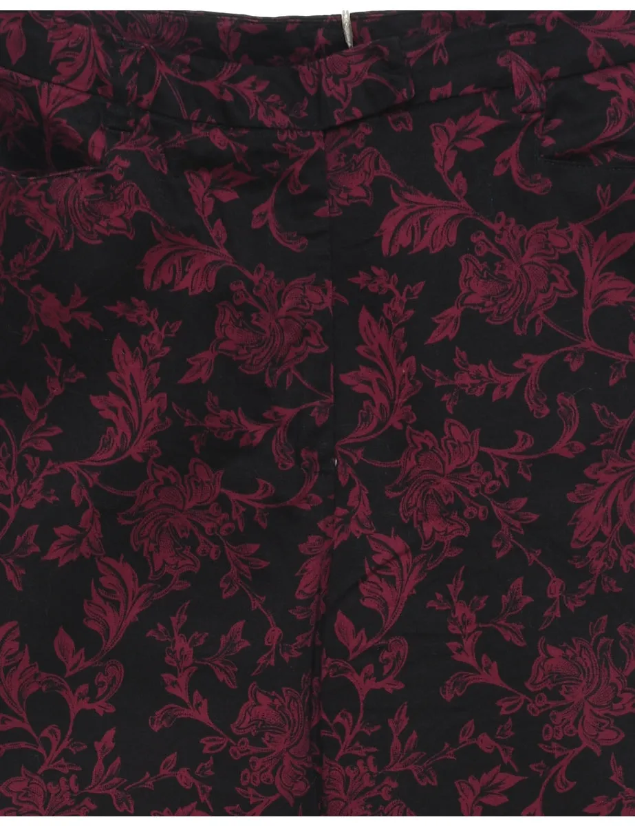 Floral Print Trousers - W31 L30