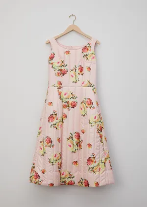 Flower Pattern Quilted Dress