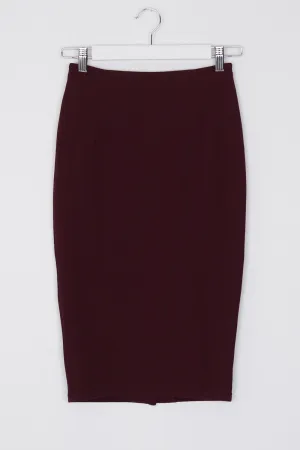 Forcast Burgundy Midi Skirt 6