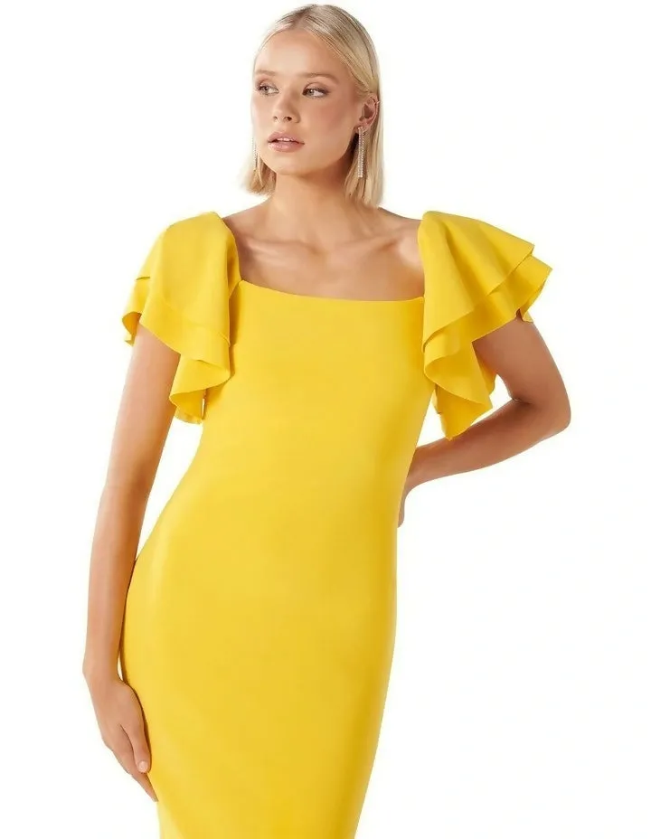 Forever New Kiki Ruffle-Sleeve Bodycon Dress