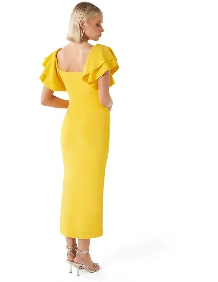 Forever New Kiki Ruffle-Sleeve Bodycon Dress