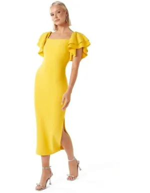Forever New Kiki Ruffle-Sleeve Bodycon Dress