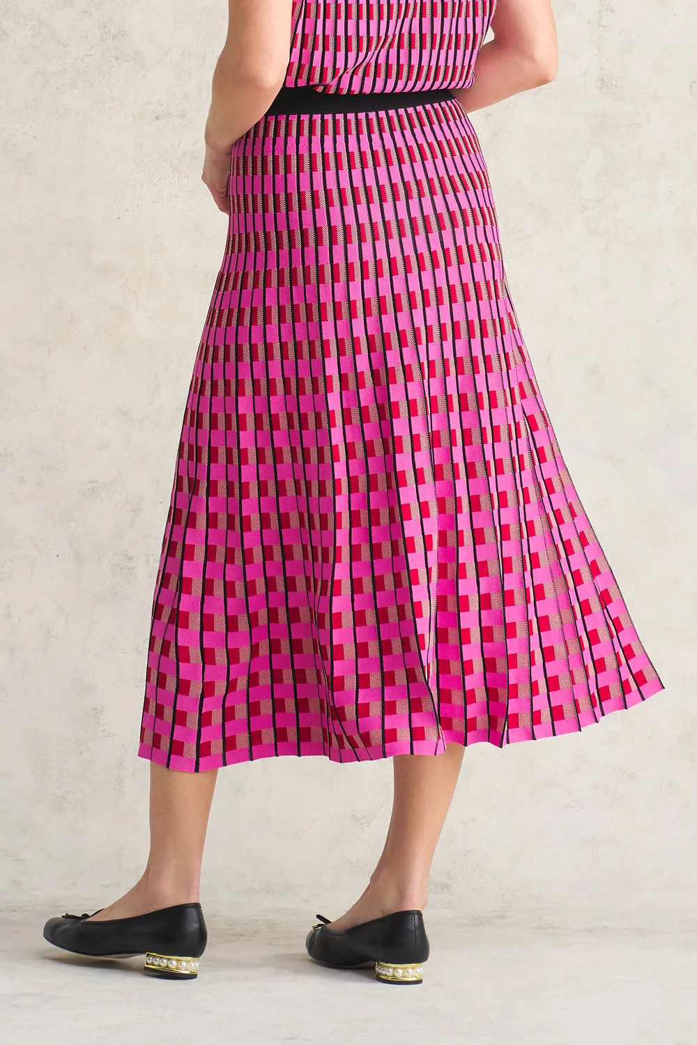 Geo Jacquard Knit Skirt