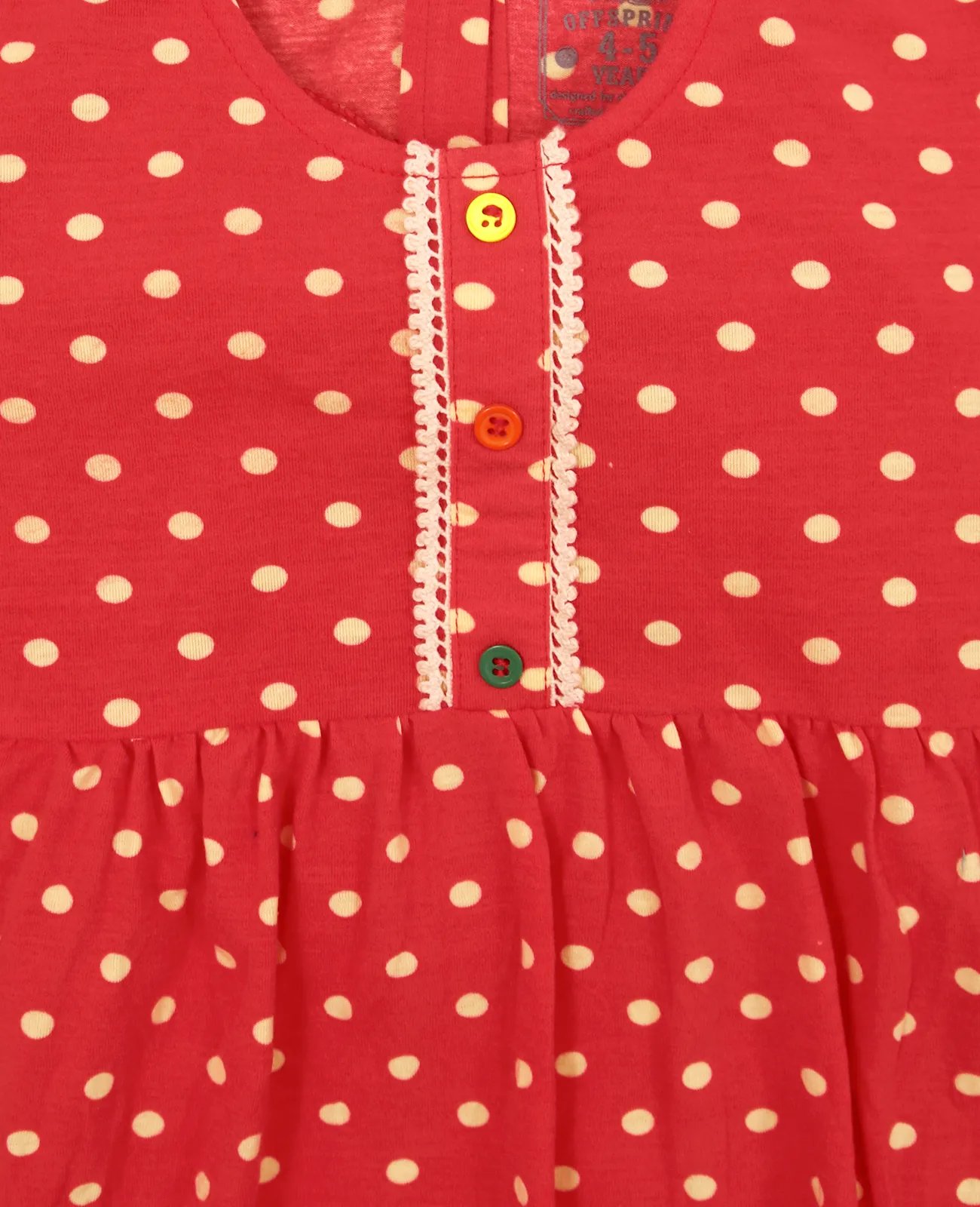 Girls Dot's Printed Top