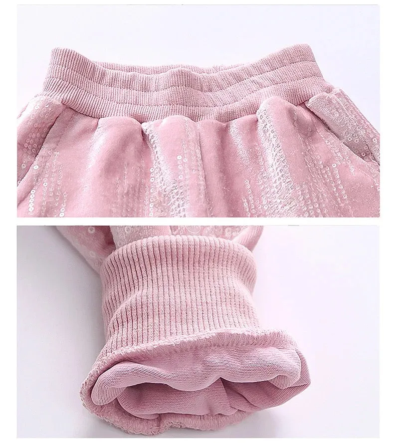 Girls Embellished Pink Tracksuit
