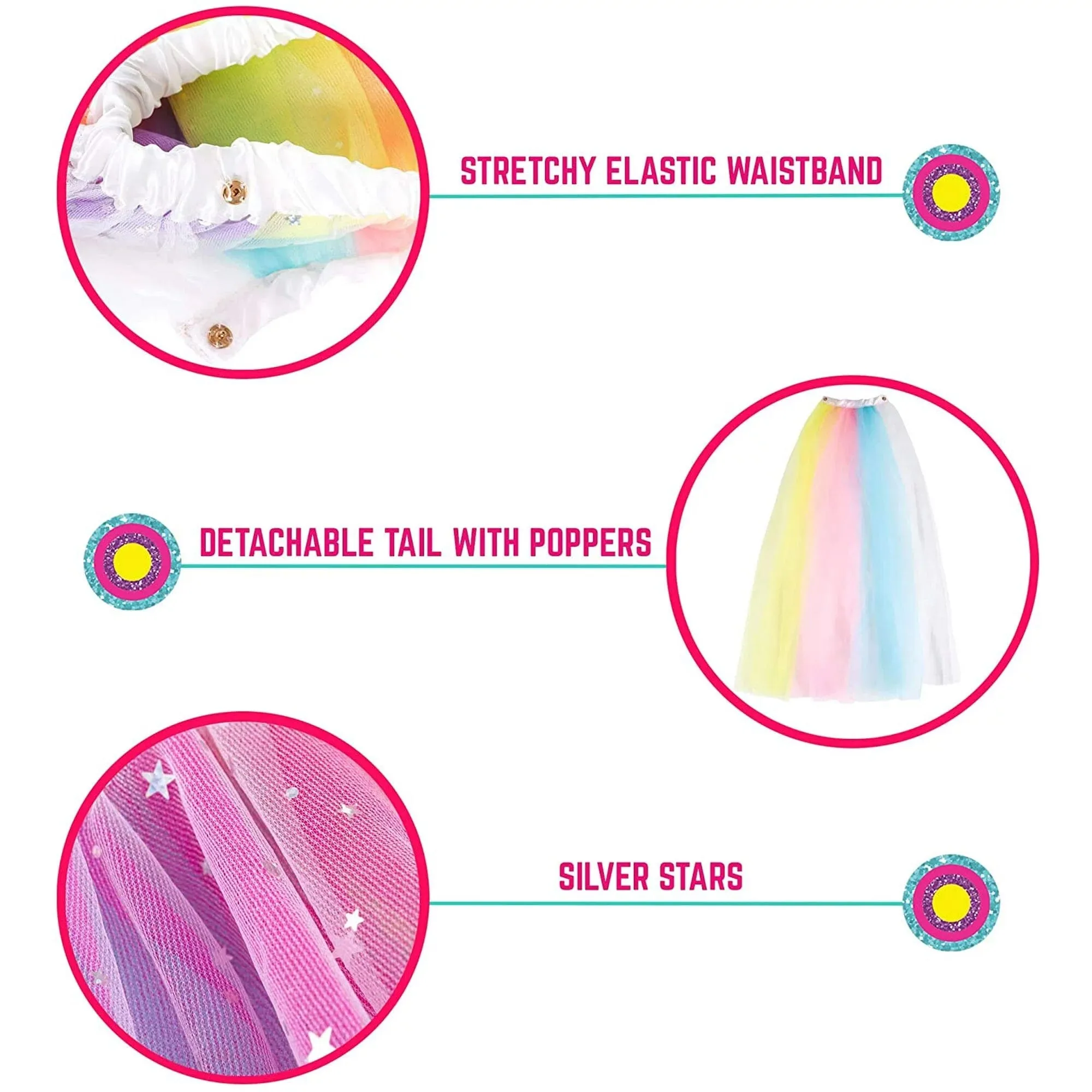 GirlZone 201909 Unicorn Outfit for Girls Dress Up