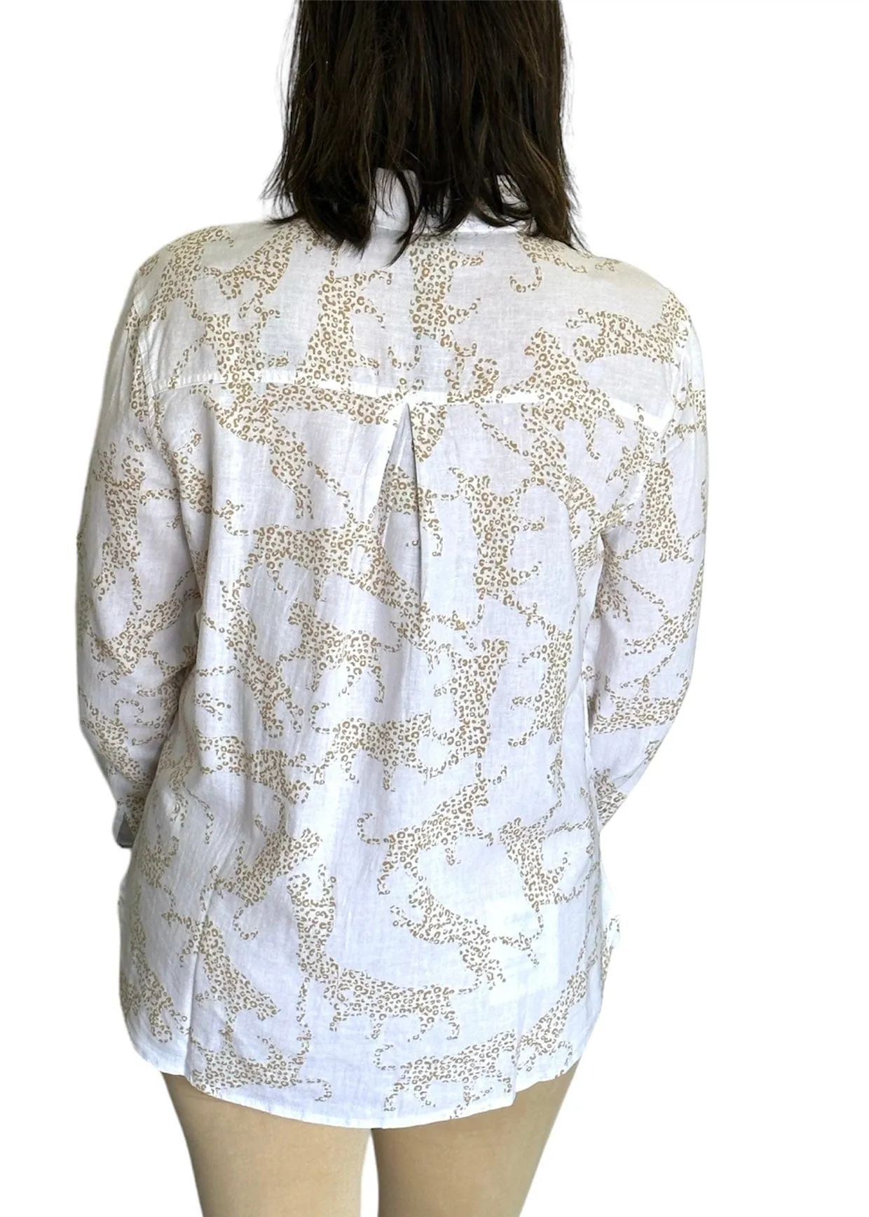 Golden Cheetah Button Down Top