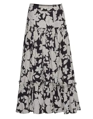 Graphic Floral Tisbury Skirt