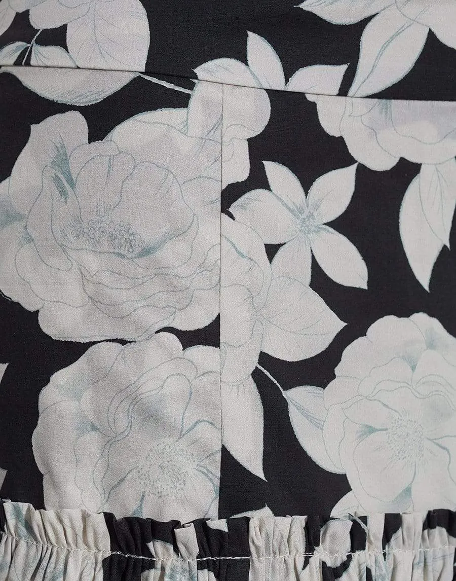 Graphic Floral Tisbury Skirt