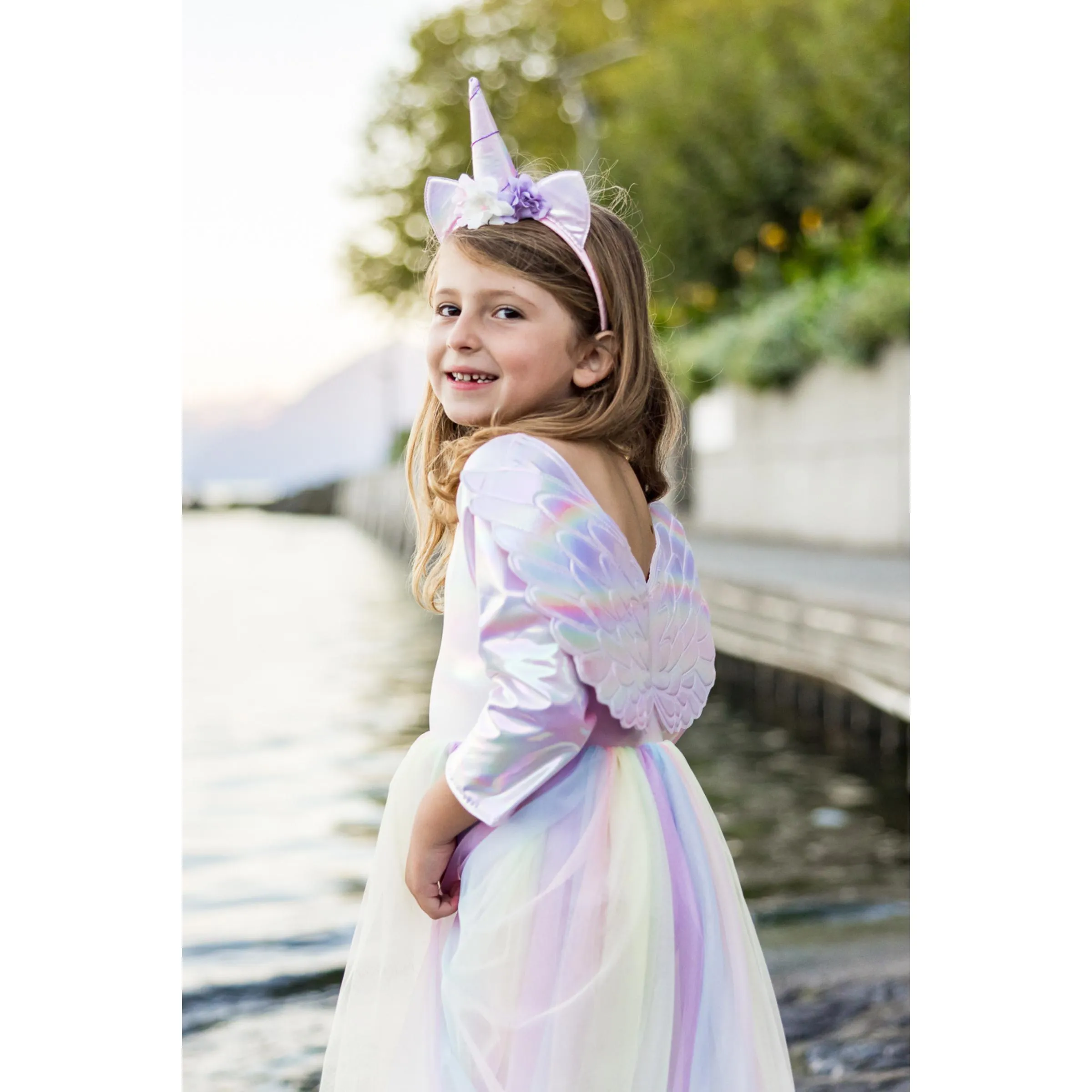 Great Pretenders Alicorn Dress with Wings & Headband