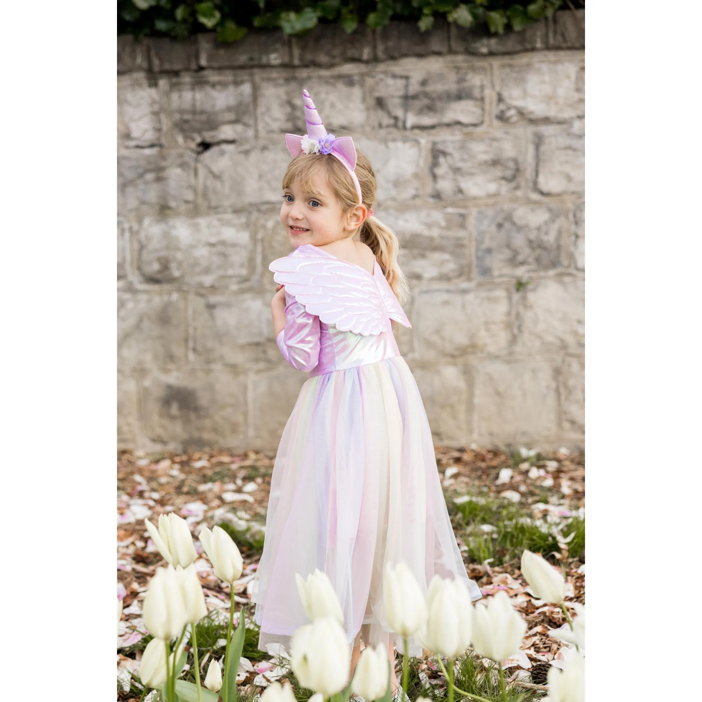 Great Pretenders Alicorn Dress with Wings & Headband