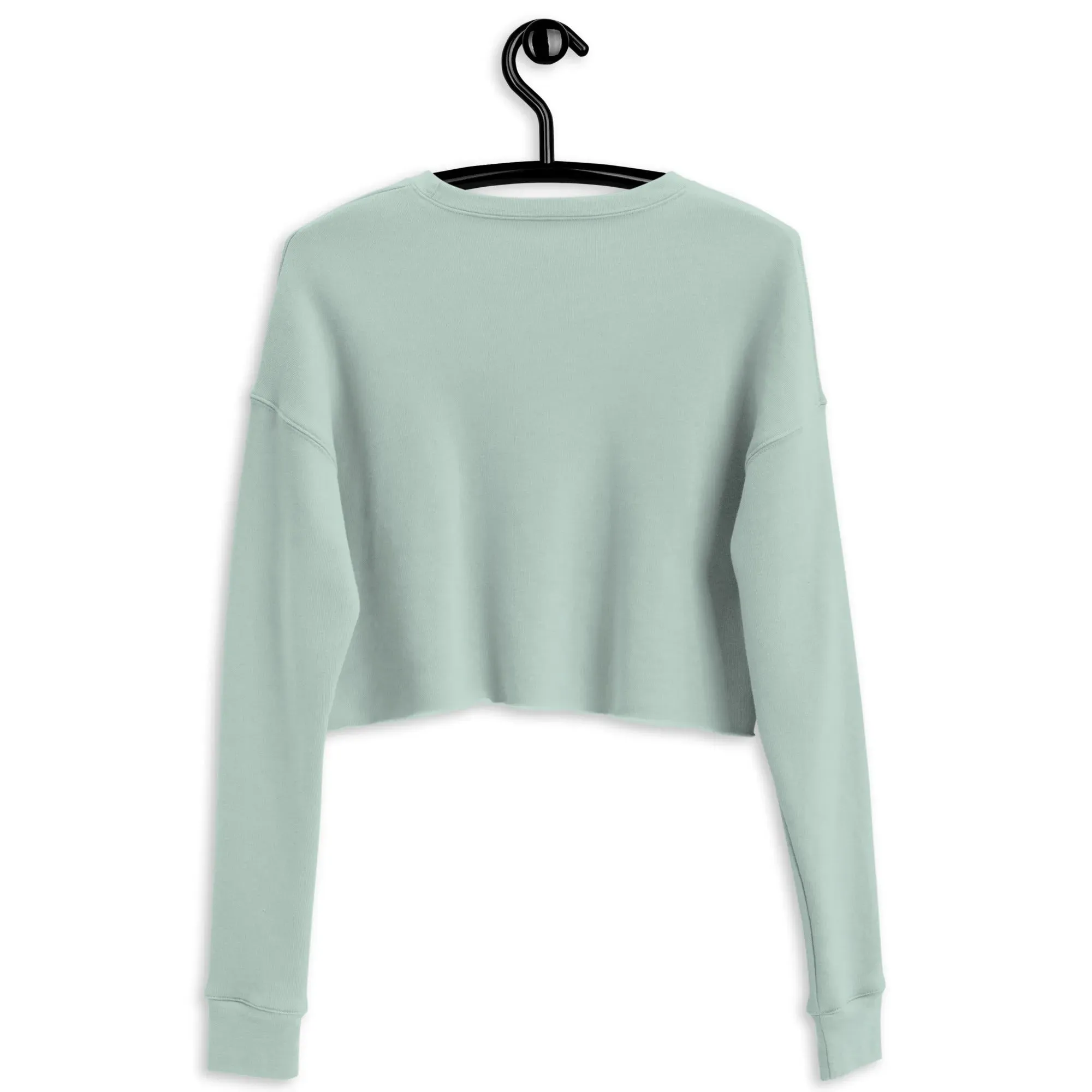 Greek Evil Eye Embroidered Cropped Sweatshirt
