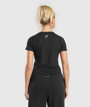Gymshark Lift Heavy Baby Tee - Black