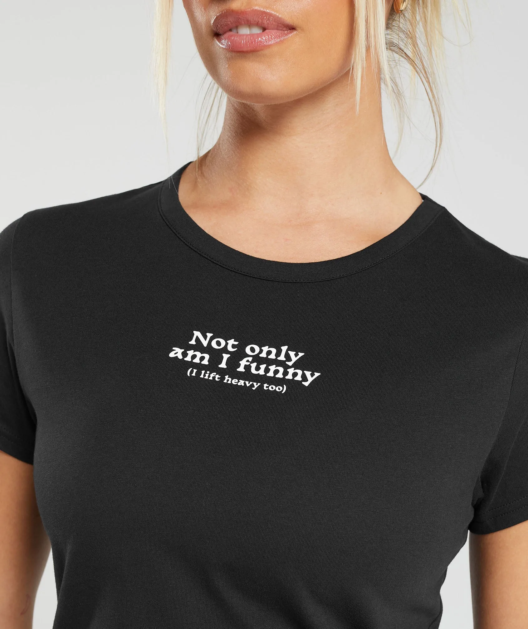 Gymshark Lift Heavy Baby Tee - Black