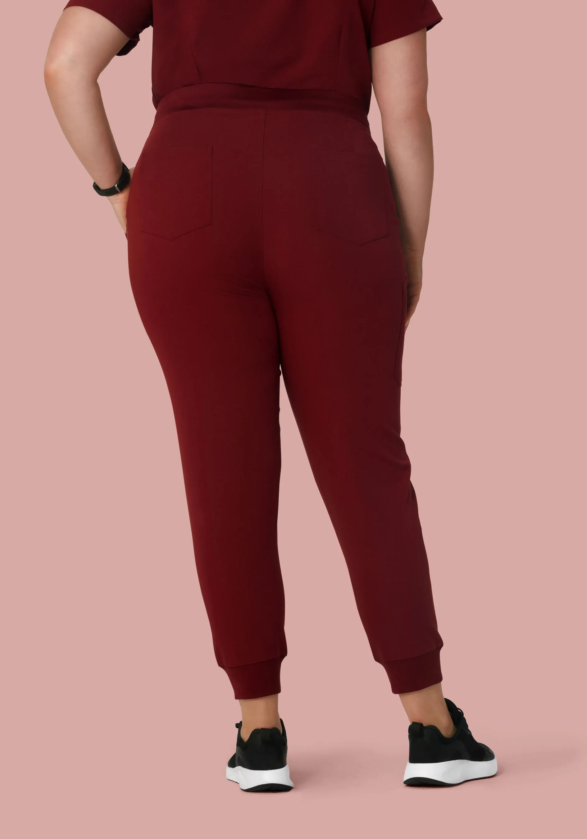 High Waisted Joggers Fired Brick
