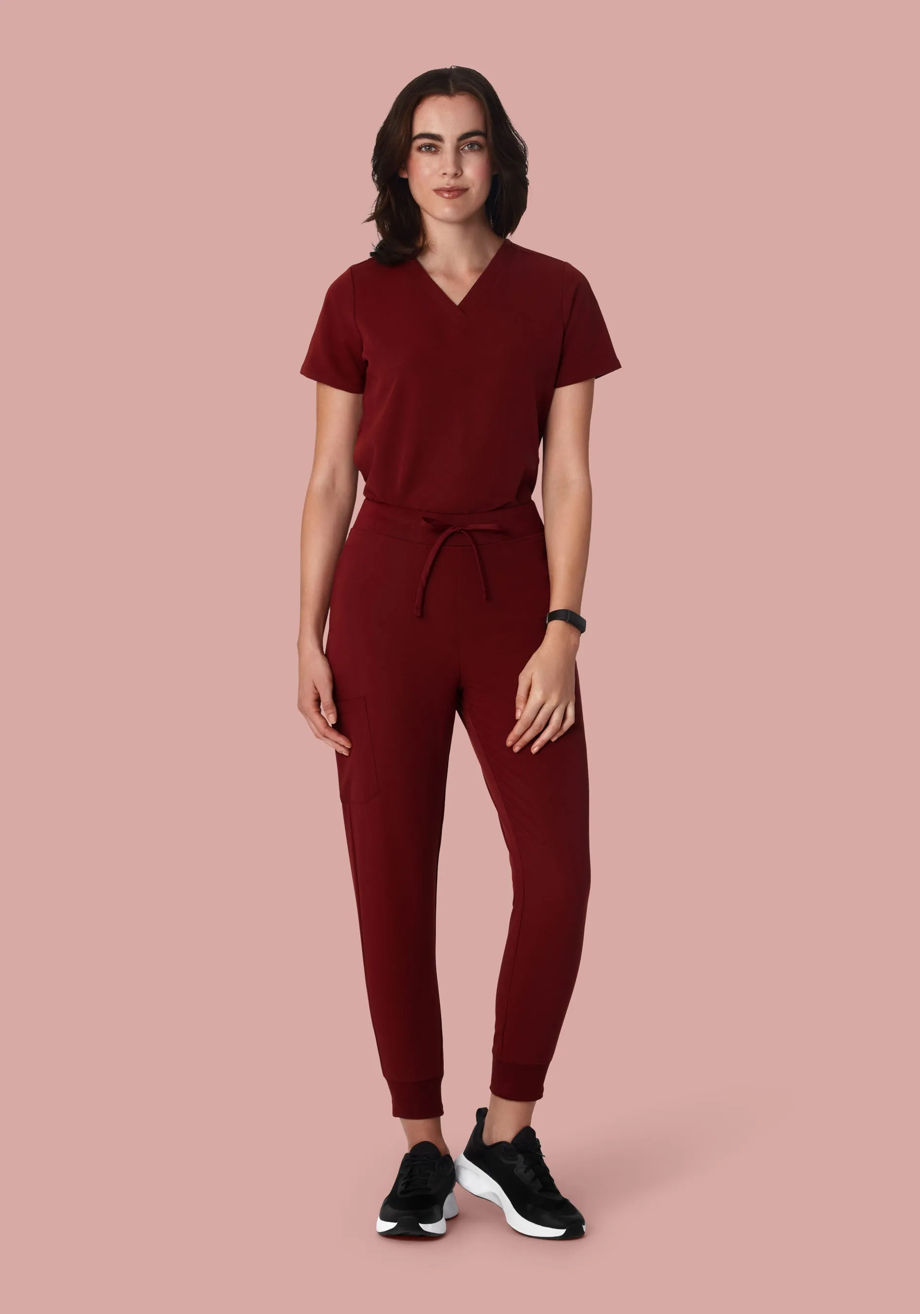 High Waisted Joggers Fired Brick