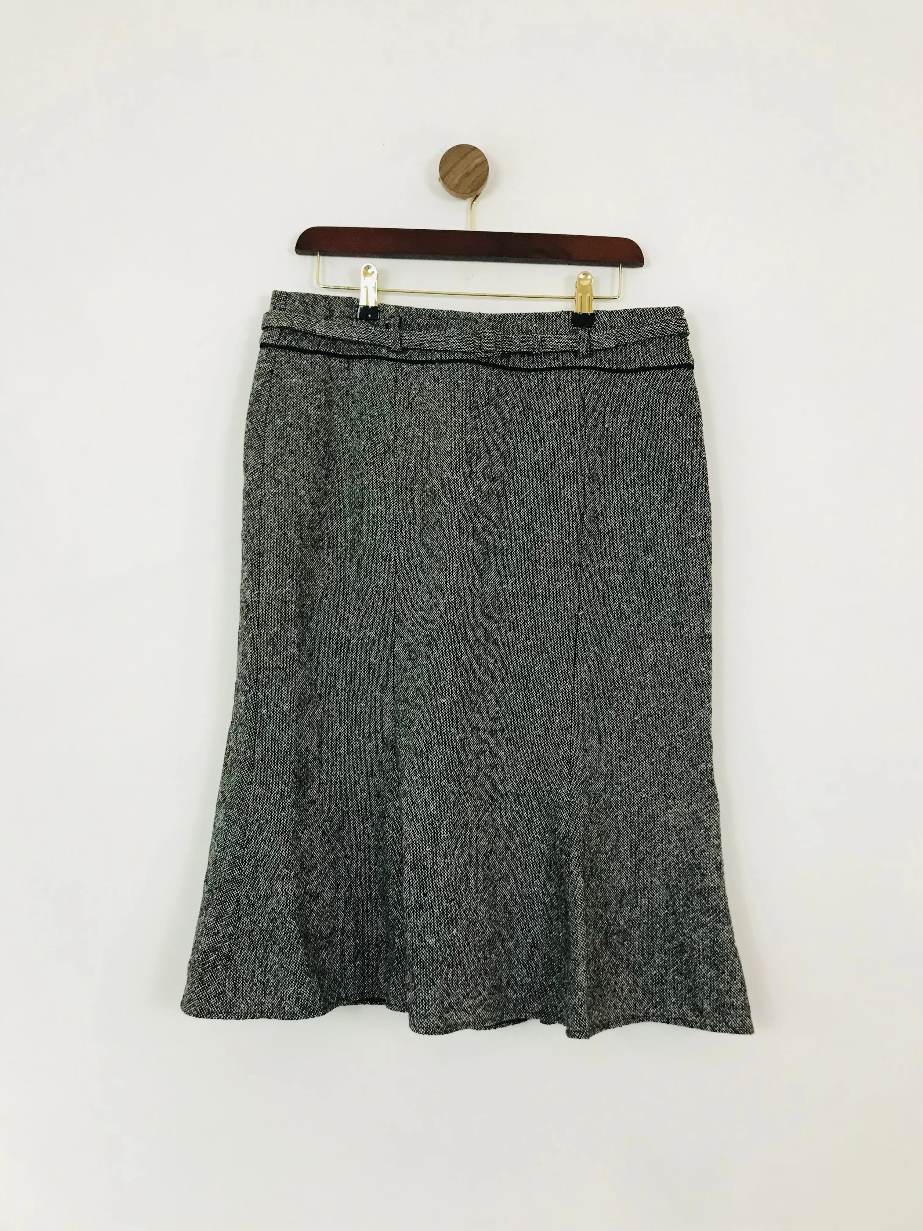 Hobbs Women's Wool Blend Trumpet Midi Skirt  | UK12 | Grey