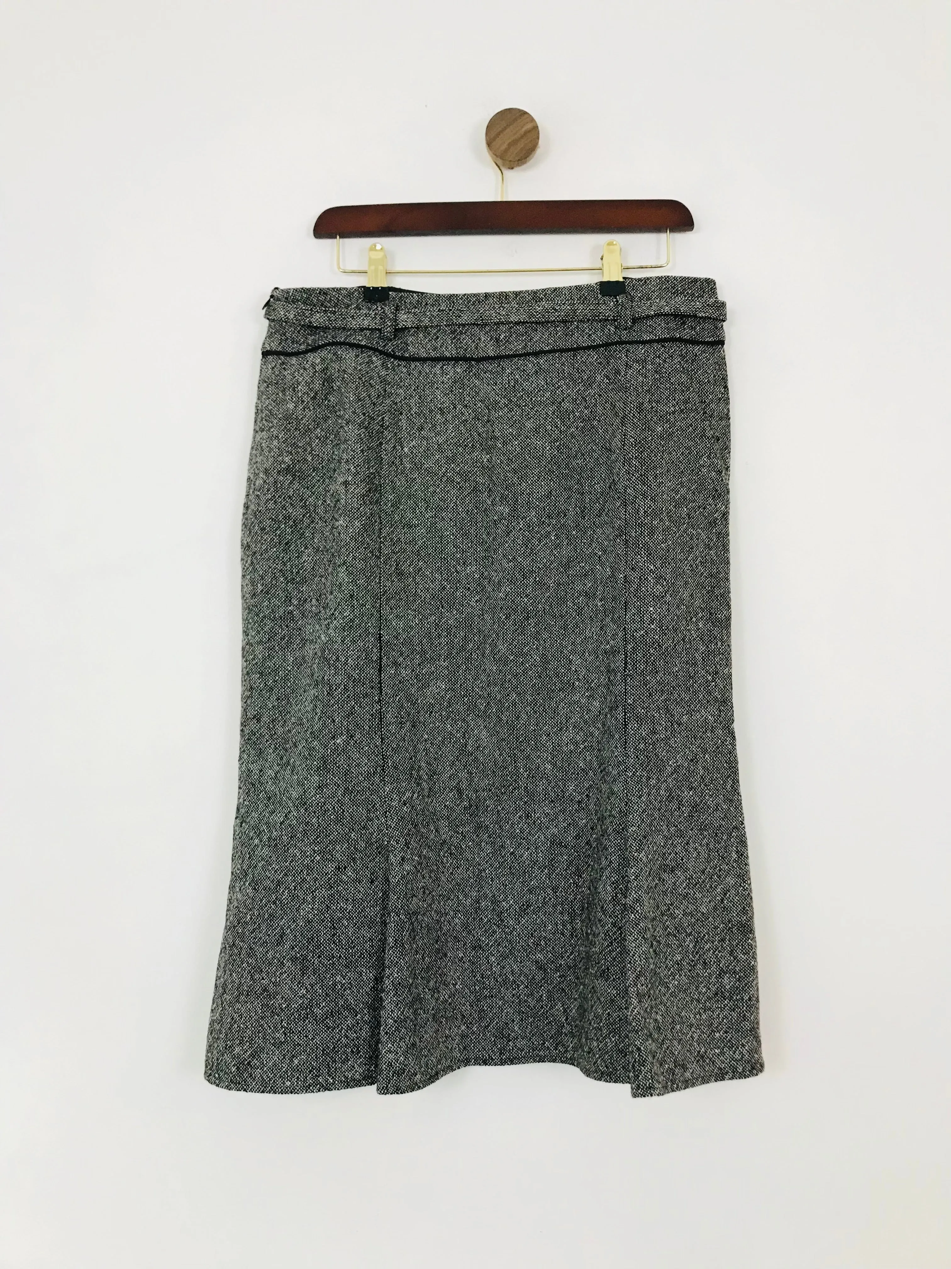 Hobbs Women's Wool Blend Trumpet Midi Skirt  | UK12 | Grey