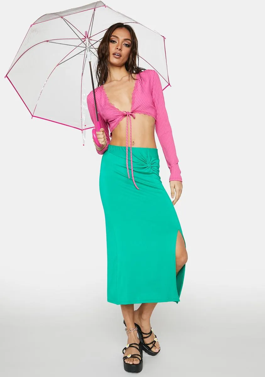 Honeydew Loveable Me Midi Skirt