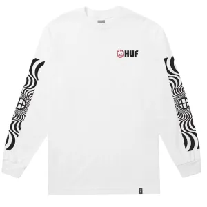 Huf x Spitfire Swirl L/S Tee - White