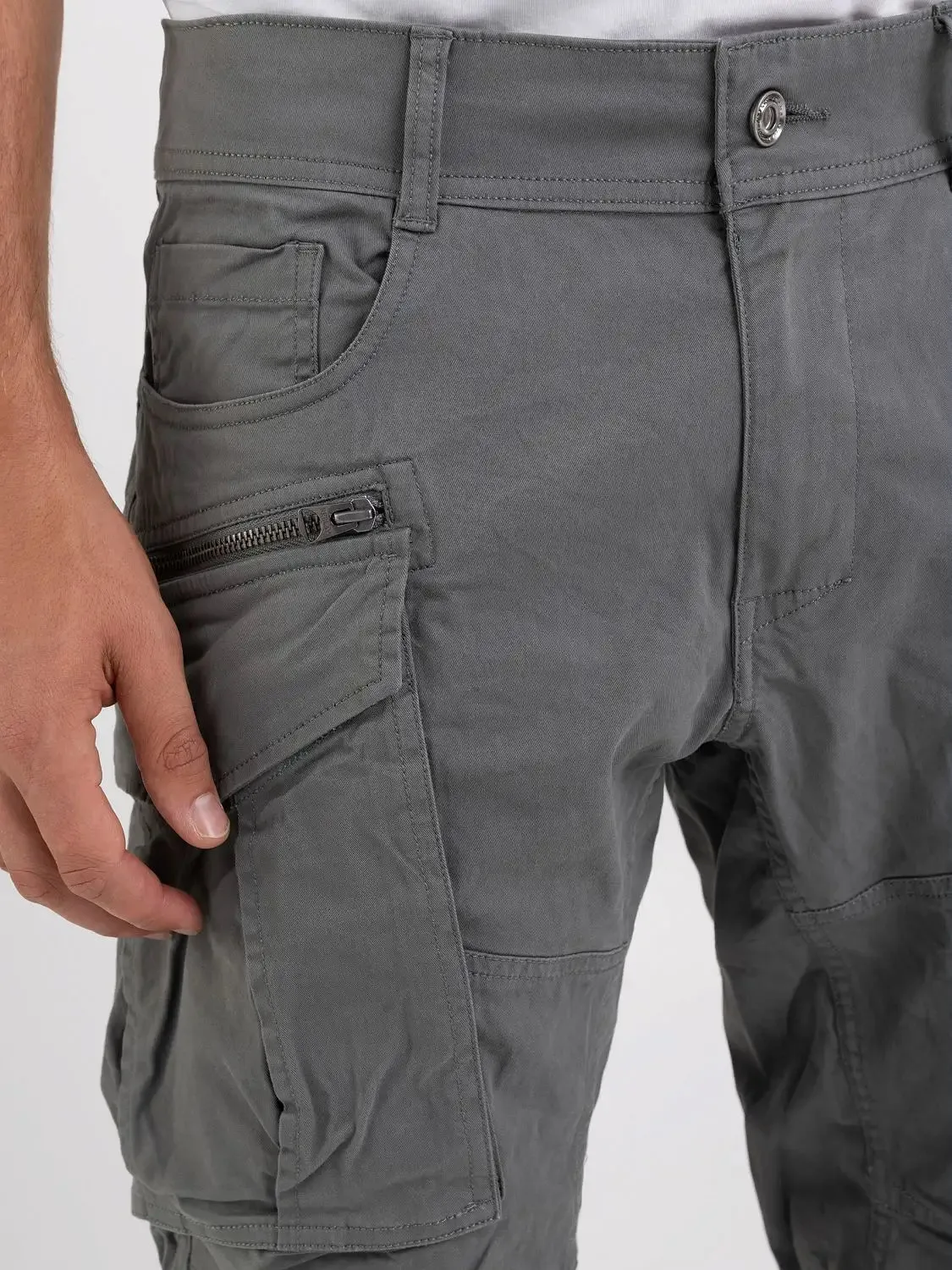 ID80199-Replay Grey Green Joe Combat Trousers
