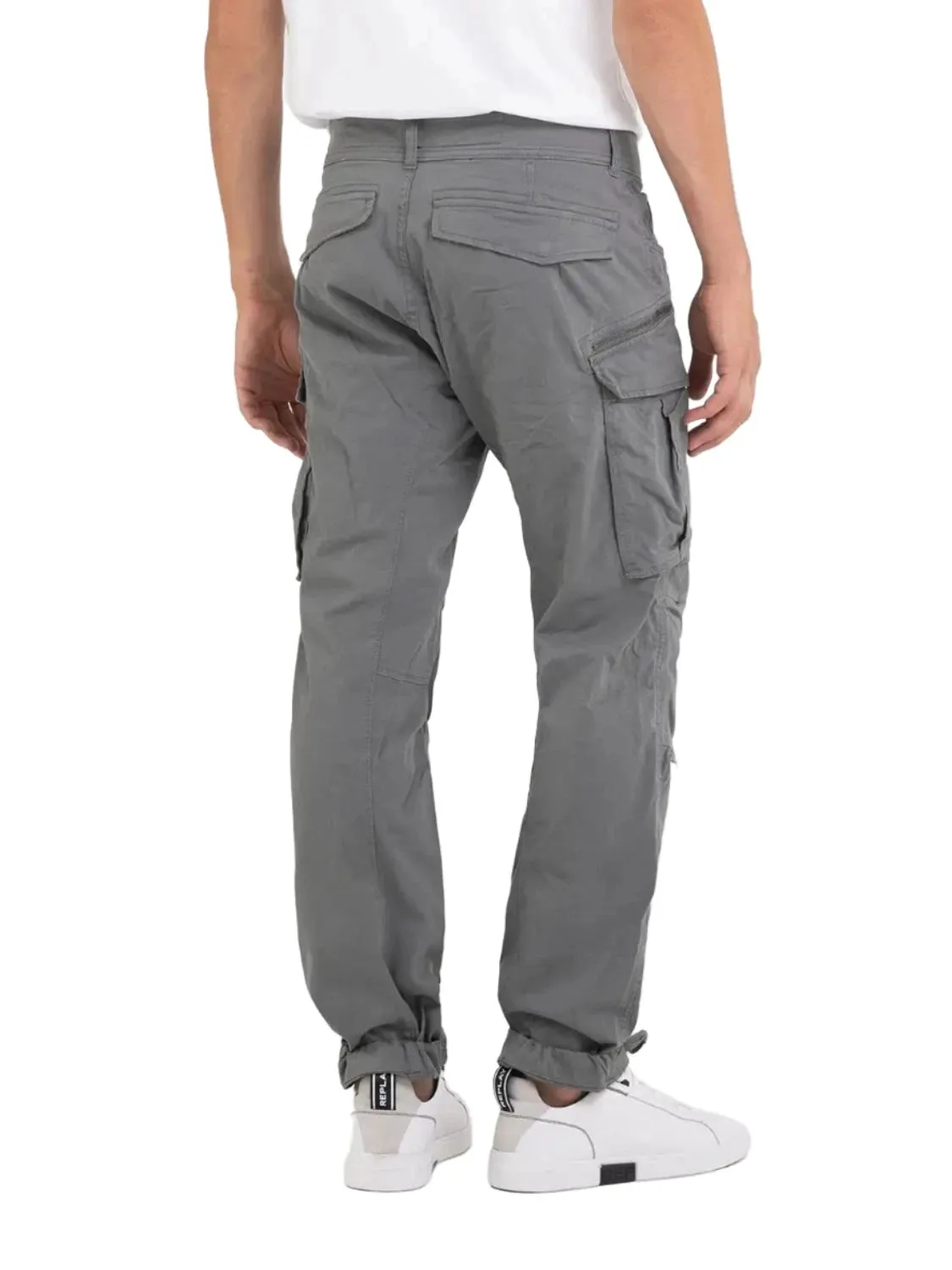 ID80199-Replay Grey Green Joe Combat Trousers