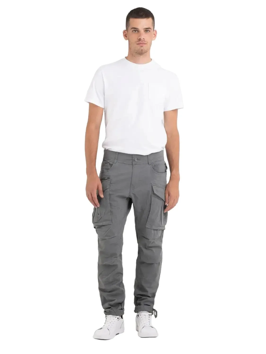 ID80199-Replay Grey Green Joe Combat Trousers