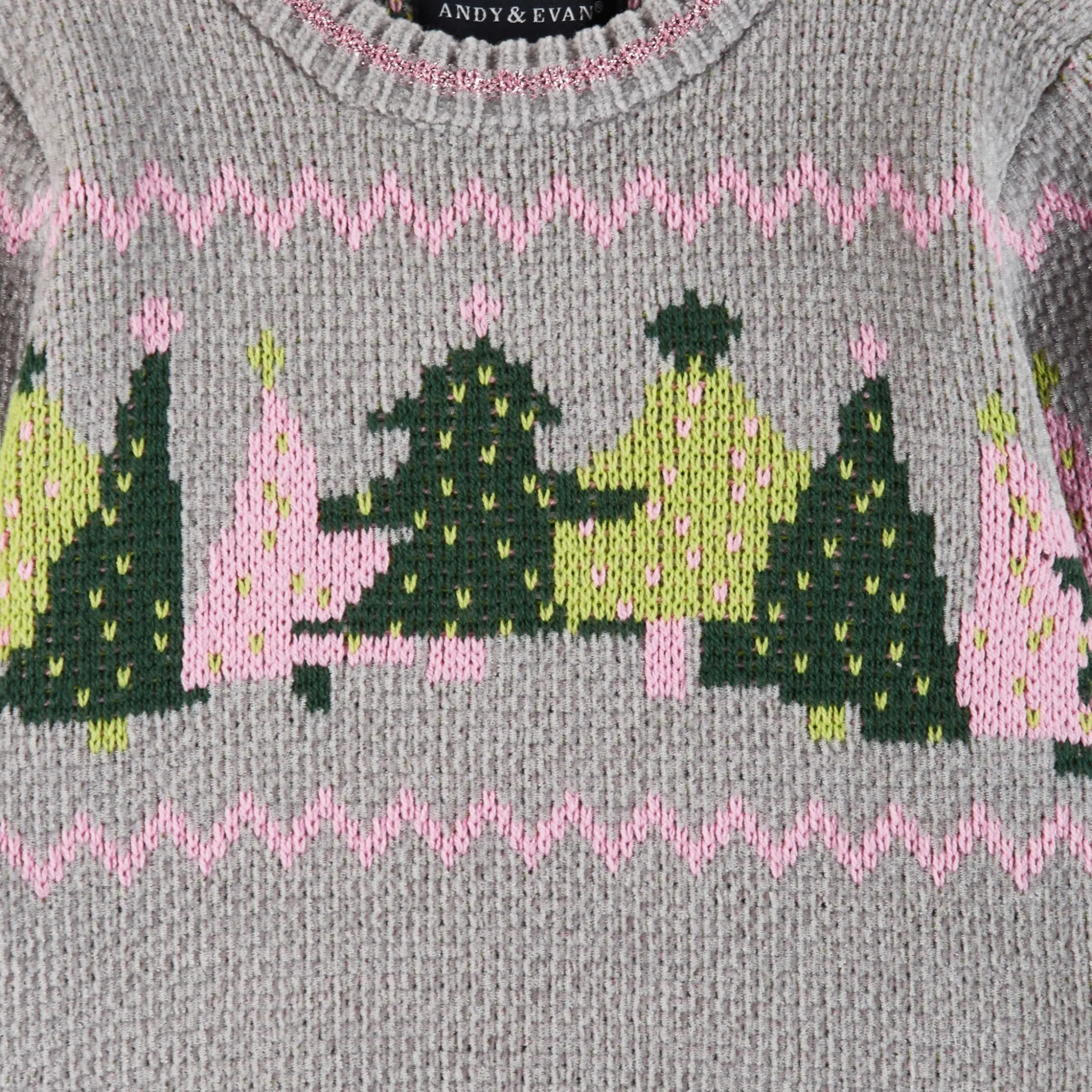 Infant (0-24m) Chenille Sweater & Knit Pant Set | Festive Trees
