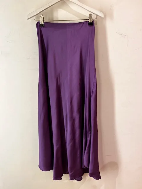 Italian collection satin slip skirt - Pale purple