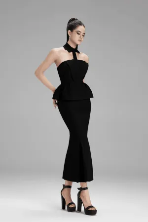 Ivy Mermaid Pleated Polycotton Midi Skirt