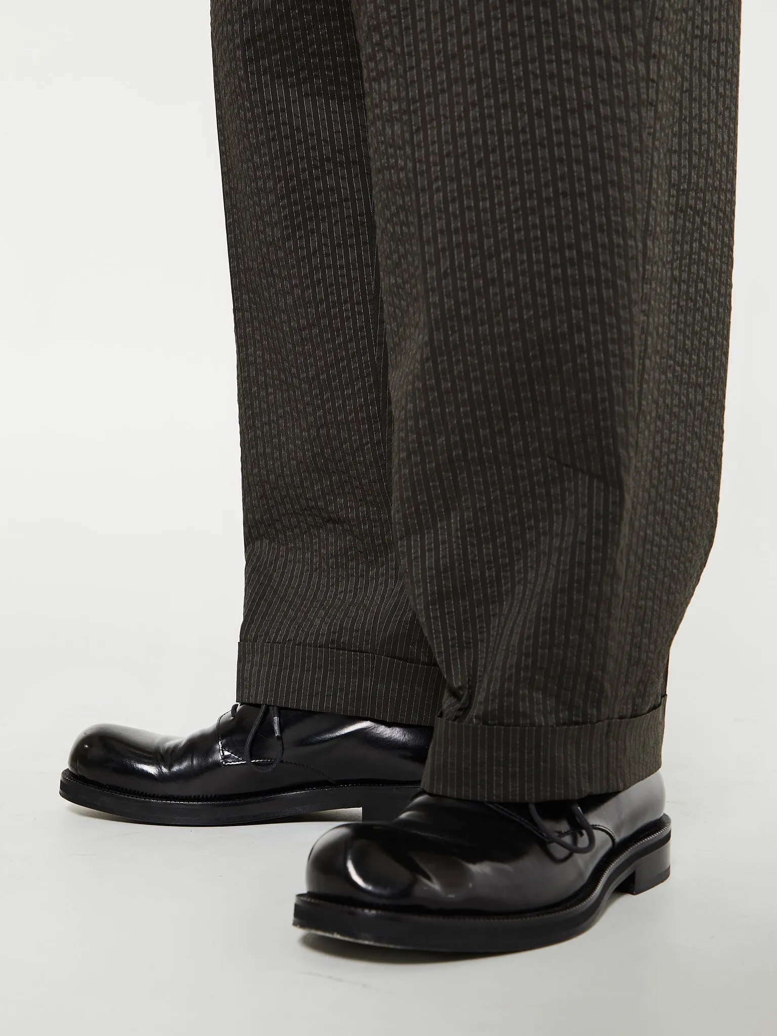 Ivy Trousers Wide Coolmax Sucker in Olive
