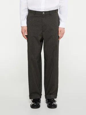 Ivy Trousers Wide Coolmax Sucker in Olive