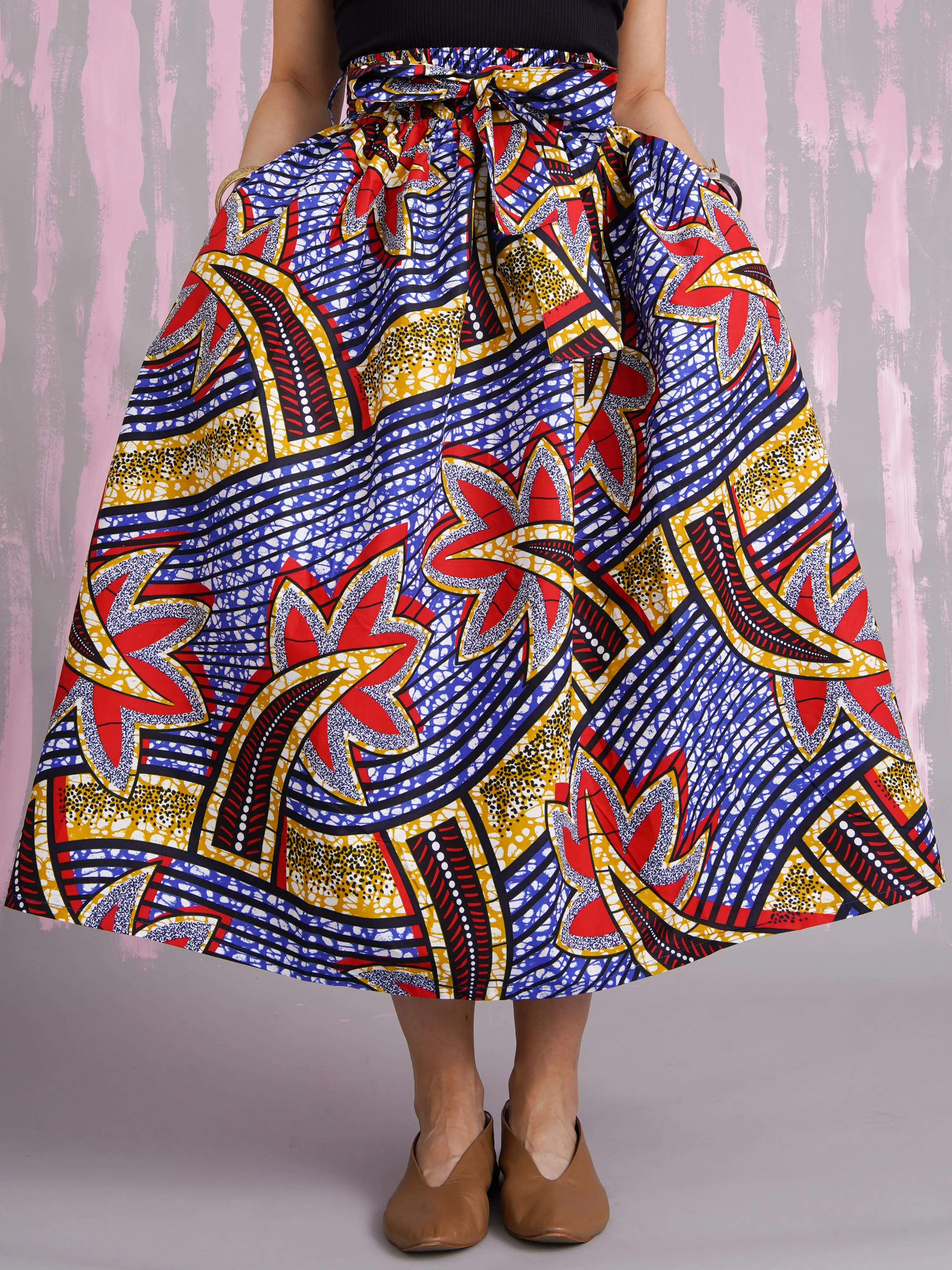 Iyabo  Full Gathered Midi Skirt