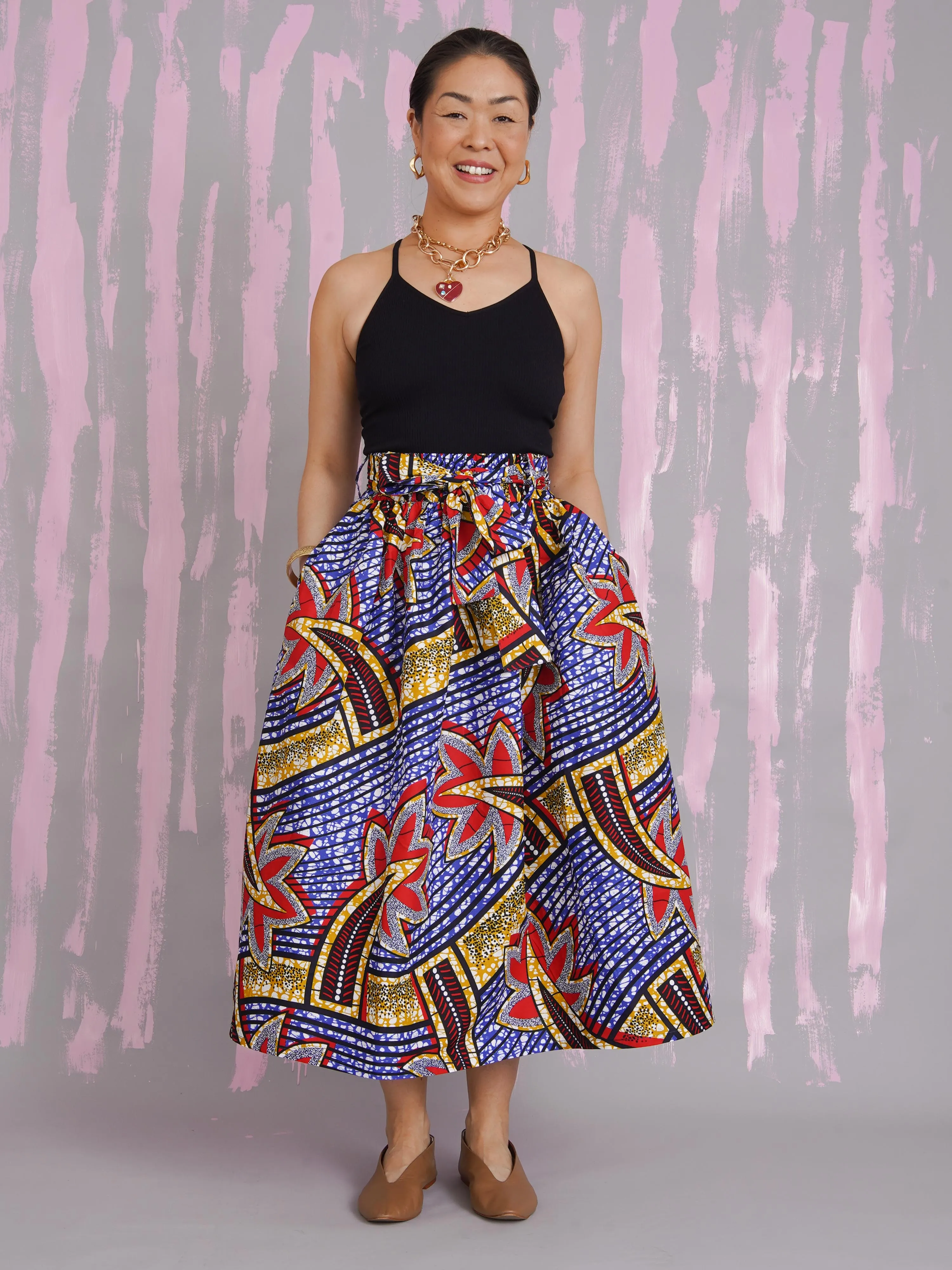 Iyabo  Full Gathered Midi Skirt
