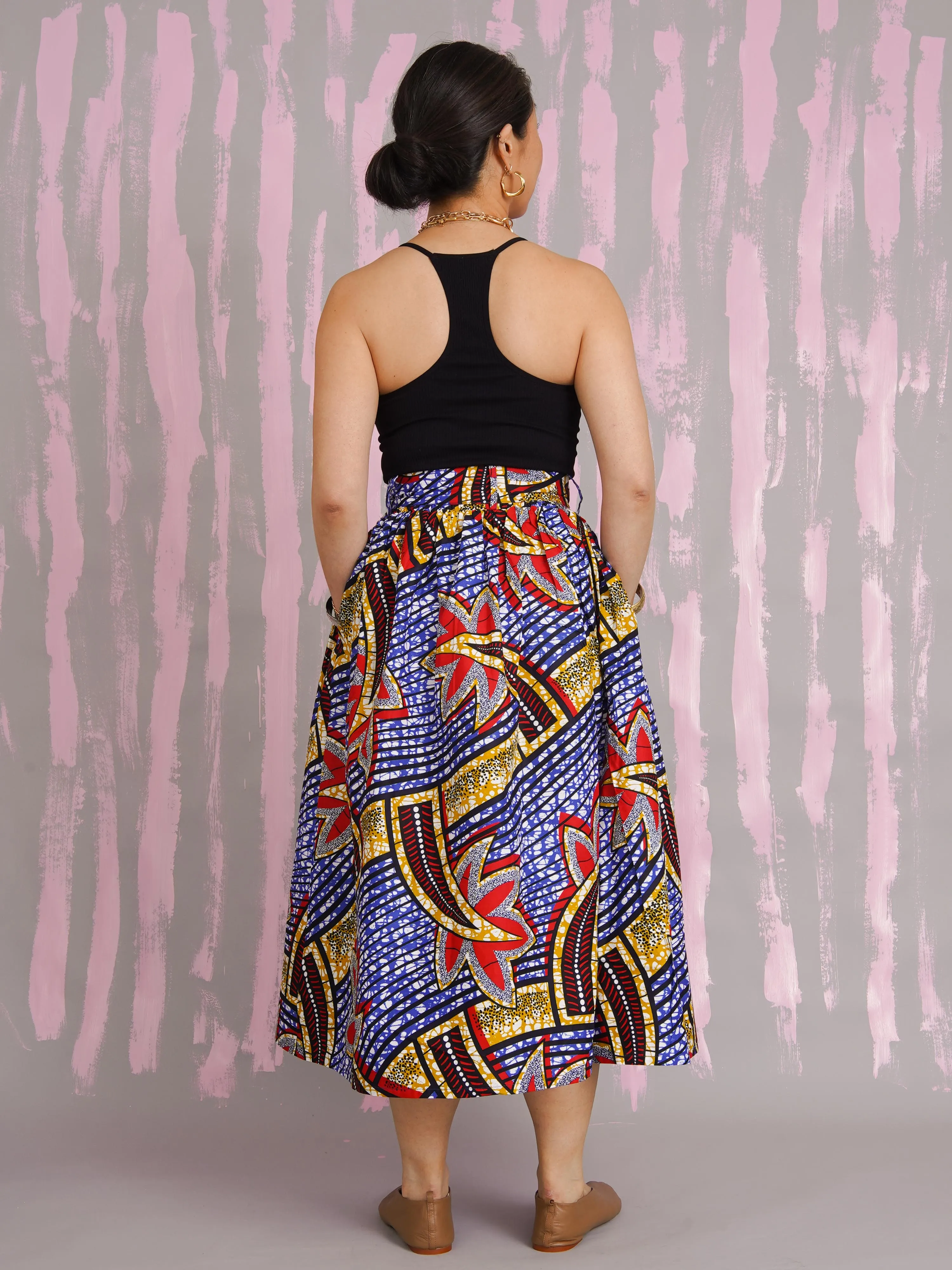Iyabo  Full Gathered Midi Skirt