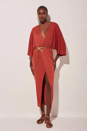 Jambo Criss Crossed Midi Dress E4662A1773