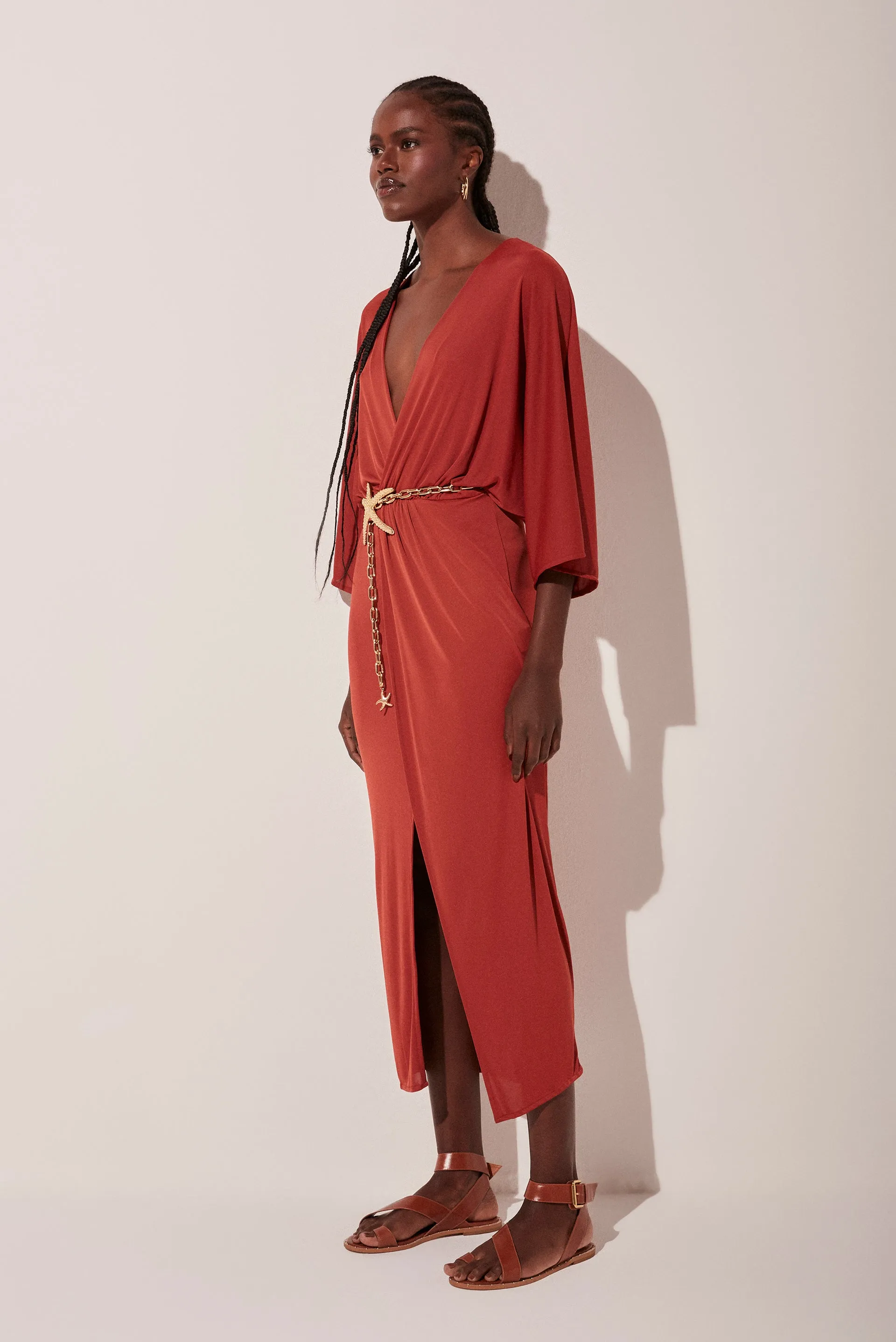Jambo Criss Crossed Midi Dress E4662A1773