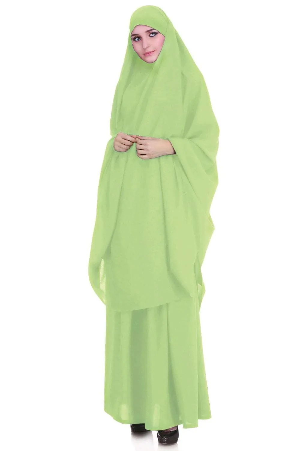Jilbab/Khimar & Skirt Set In Breathable Nida Fabric